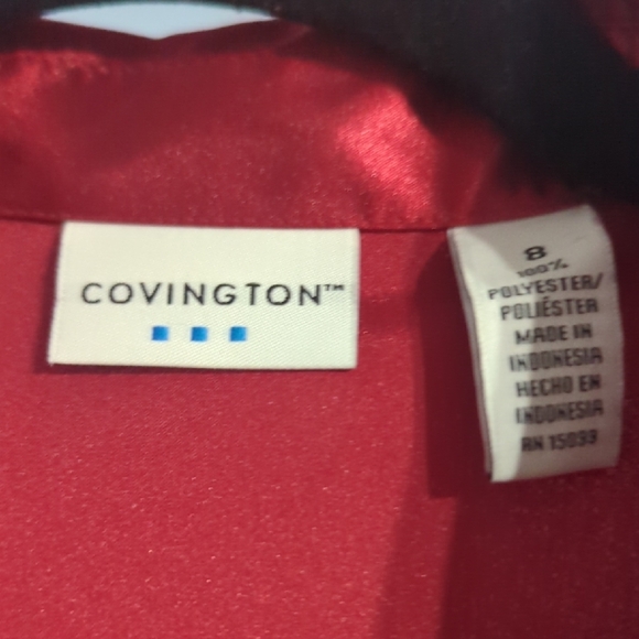 Covington Shiny Red Blouse - Picture 2 of 4